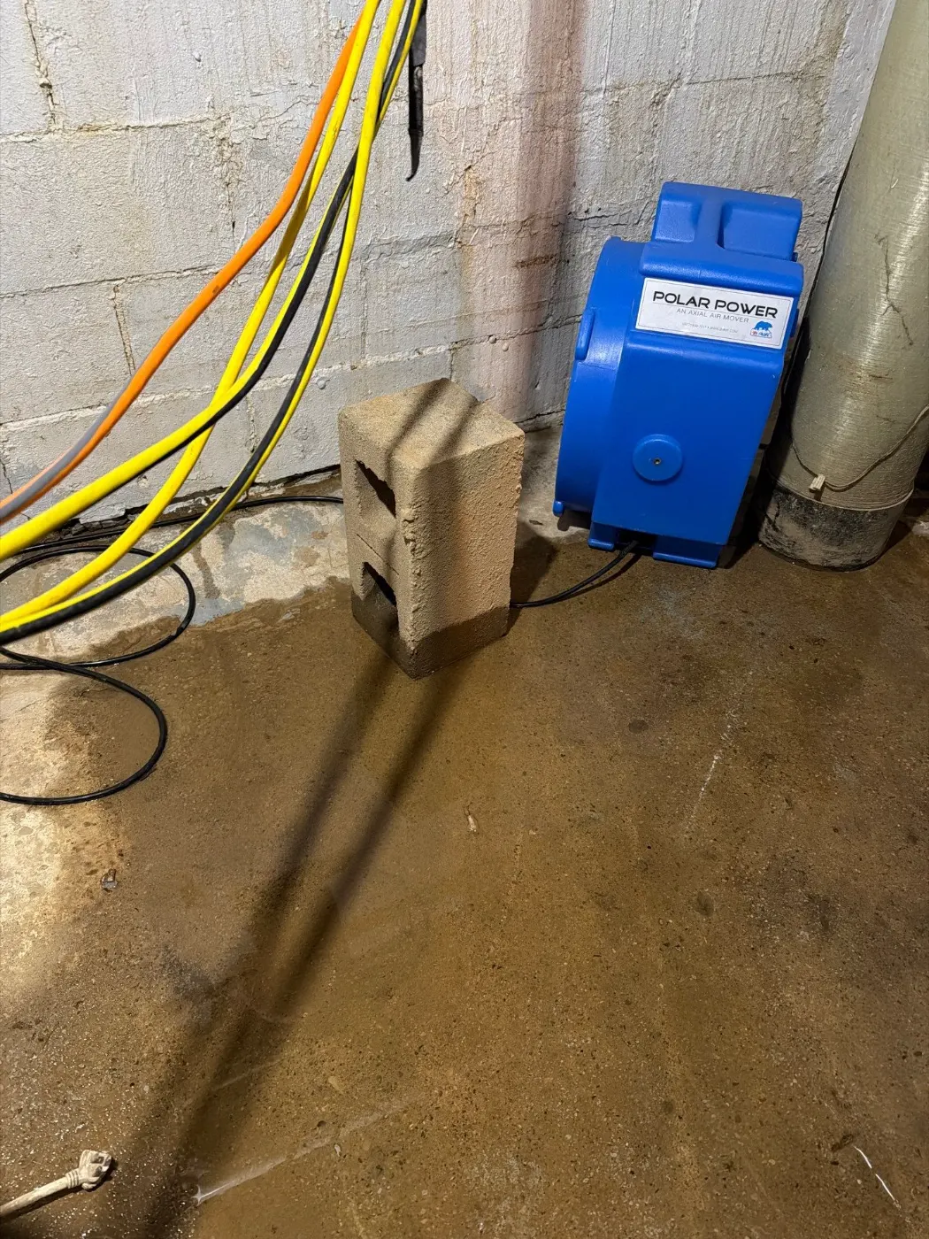 Basement water extraction in Butler-Tarkington Indiana home